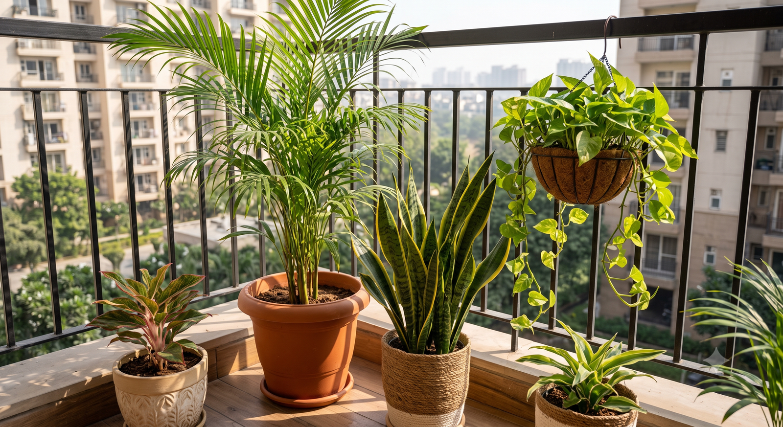 Balcony garden plants