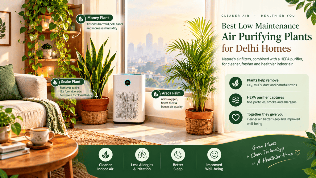 Best Low Maintenance Air Purifying Plants for Delhi Homes