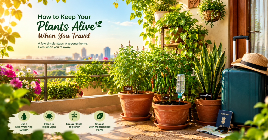 How to Keep Plants Alive When You Travel: A Delhi Guide for Weekends and Month-Long Trips